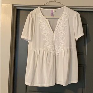 White baby doll style top